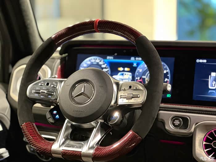 【图】红色碳纤维内饰!哈哈_奔驰g级论坛_汽车之家论坛