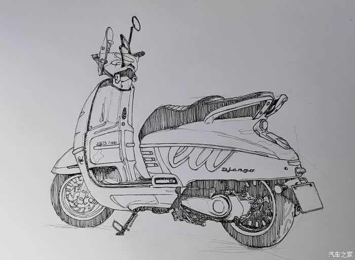 武汉疫情我们小区被封在家没事干画我的小摩托姜戈