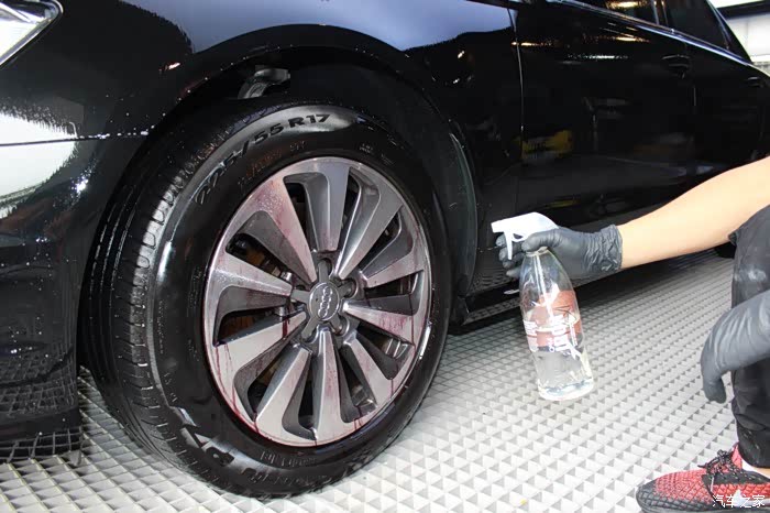 a6l车身精细清洗过程