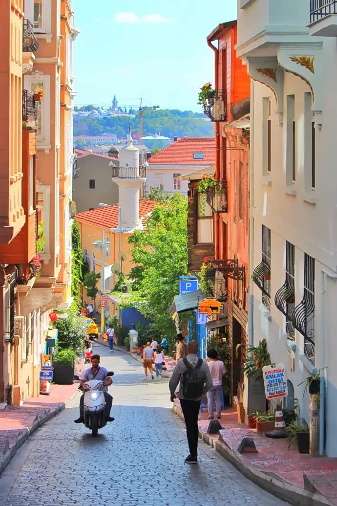 街景,伊斯坦布尔的美丽温馨的画面.