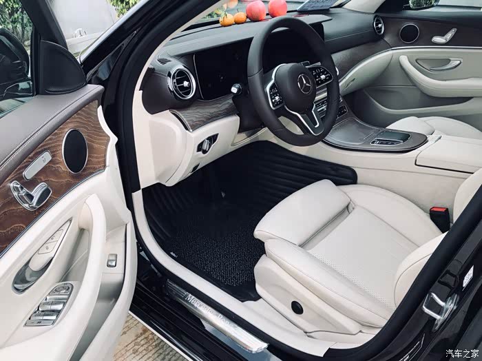 e200l提车稀有动物白色内饰