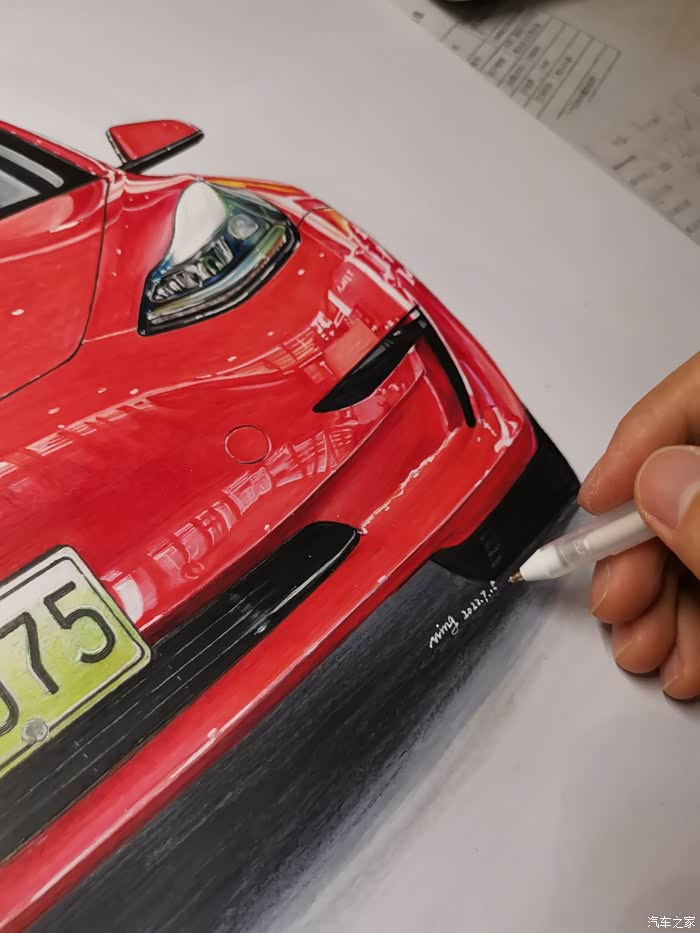 手绘特斯拉毛豆3