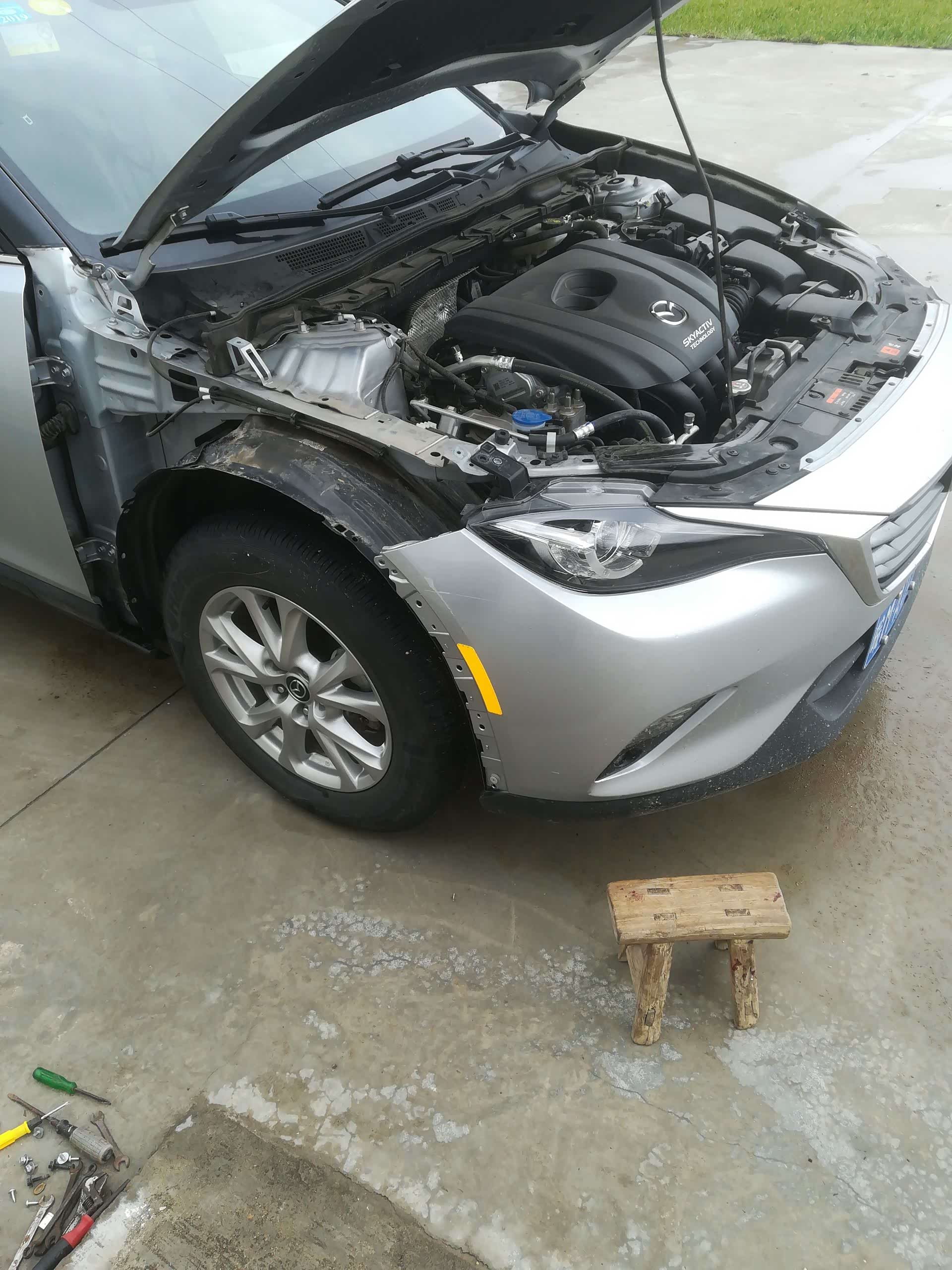 【图】右前叶子板变形怎么拆?_马自达cx-4论坛_汽车之家论坛