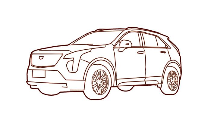 【图】【不止画车】盘点一下我画过的 9辆 手绘汽车——xt4