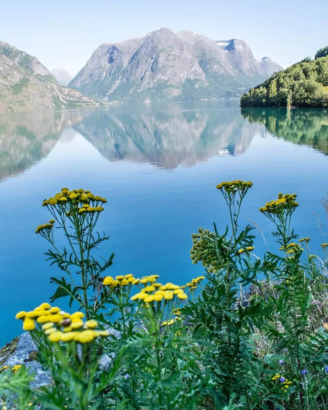 挪威的夏日风光 .真是美极了.