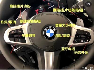 2020款宝马x3功能键示意图