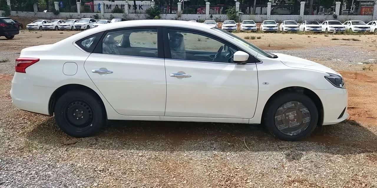 日产轩逸珍珠白阳光下就是那么帅气