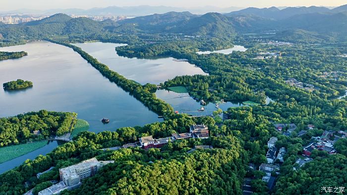 【图】【京外航拍生活】俯瞰杭州西湖断桥,遥望雷峰塔