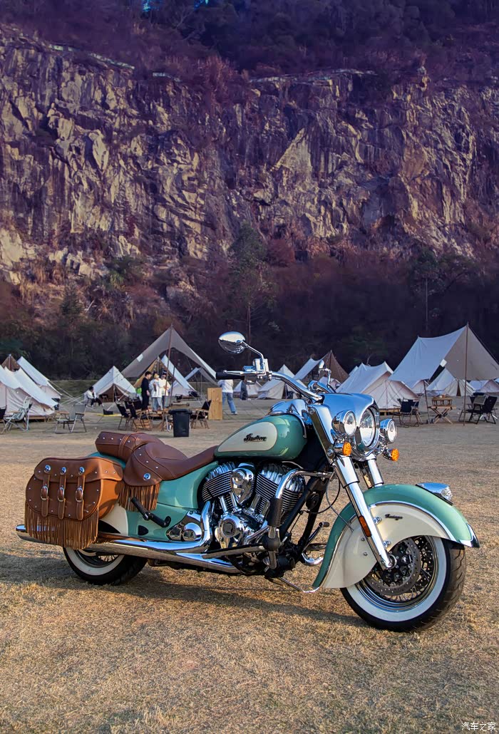 印第安酋长复古摩托车杨柳绿象牙白提车作业最好的2020年礼物