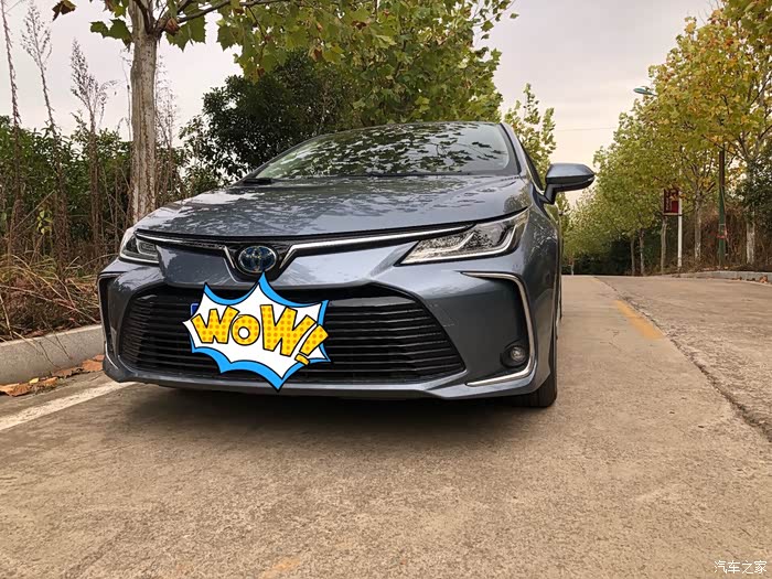 天青石金属色的卡罗拉双擎一股清纯风