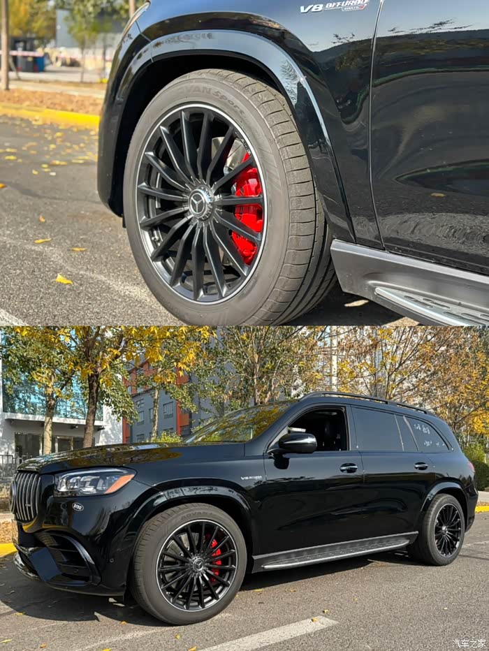 22寸奔驰gls63黑武士原厂轮毂套件 四个完好无损 无磕碰