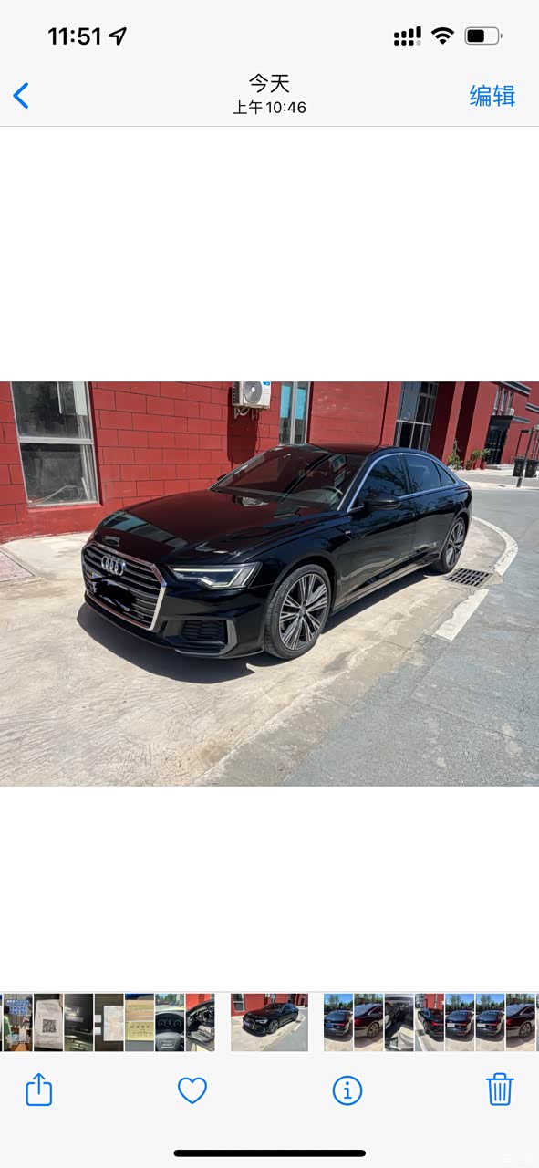 出 奥迪a6l 黑色45tfis四驱动感高功率 6.8万公里