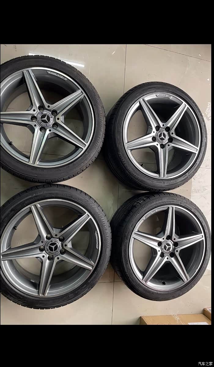 奔驰18寸轮毂奔驰c260轮毂原厂拆车件一套