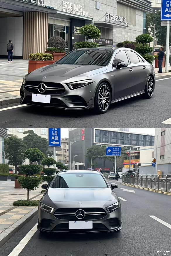 22年奔驰amga35l选配哑灰车漆u88旋钮19