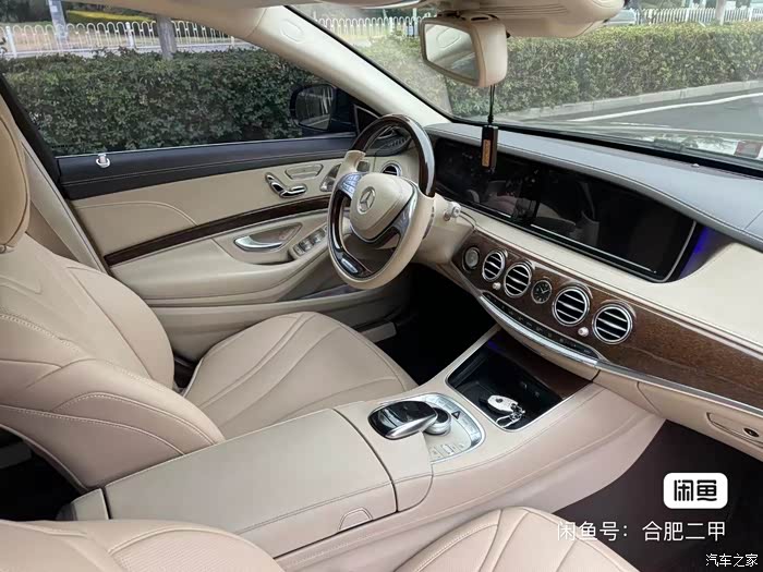 16年奔驰s320l商务稀有象牙白内饰升级电动尾门仔细