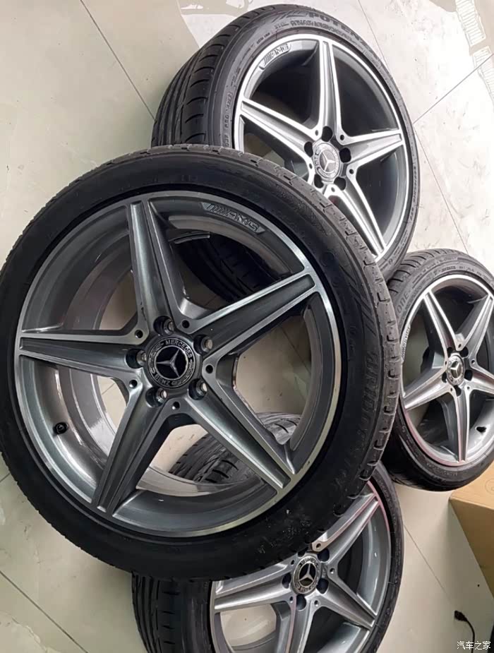 奔驰18寸轮毂奔驰c260轮毂原厂拆车件一套