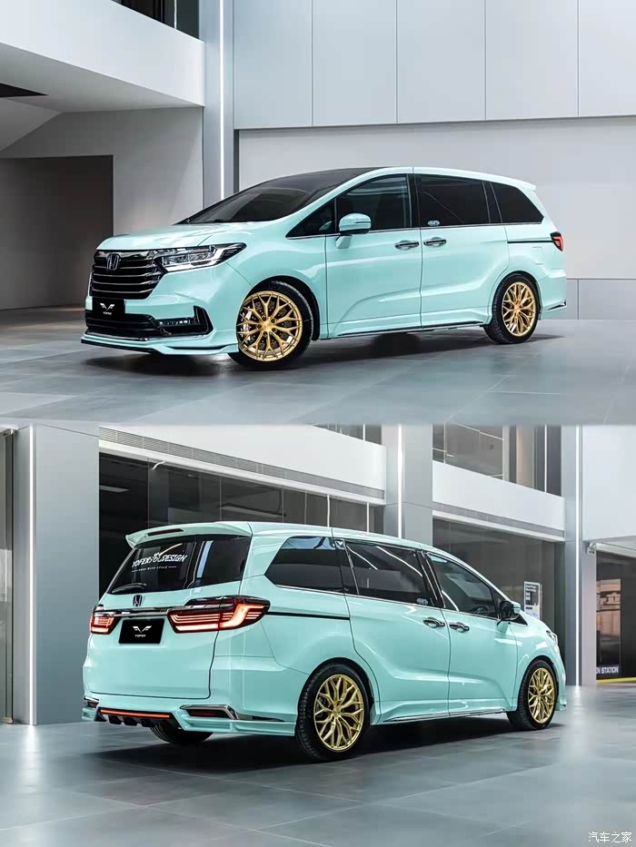 本田奥德赛外饰升级改装包围套件前唇后唇