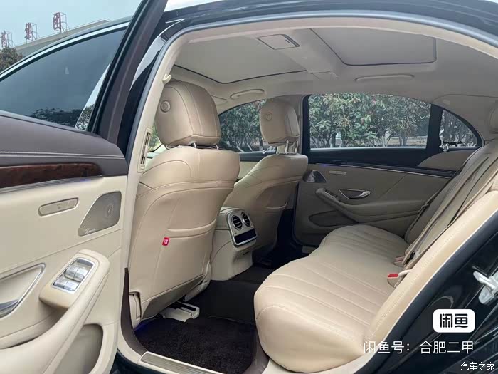 16年奔驰s320l商务稀有象牙白内饰升级电动尾门仔细