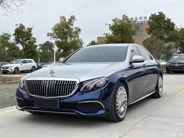 零首付车型17年奔驰e300l升级迈巴赫前脸大饼轮毂