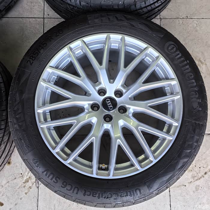 奥迪q7原厂20寸轮毂轮胎 豪华尊贵运动版通用 搭配马牌28