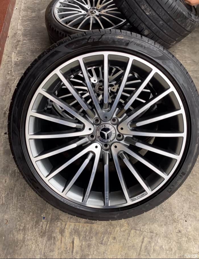 20寸奔驰s500轮毂带轮胎一套原厂原车拆车件