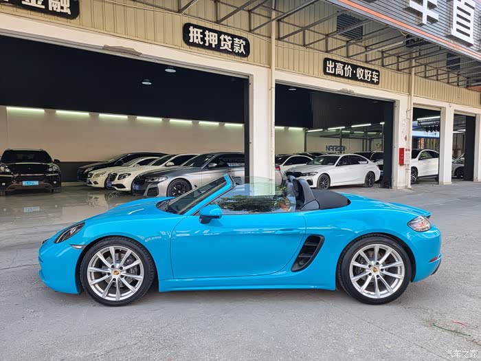 20年蓝色保时捷718精品车况价不高