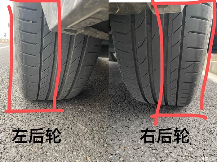 兄弟们这是轮胎偏磨吗目前二万多公里行驶15至50码糙
