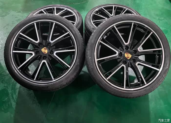 21寸新款保时捷帕拉梅拉五幅拆车轮毂带胎黑色双五幅一套喜