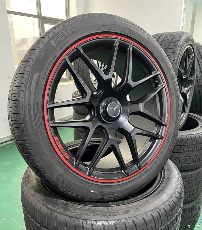 22寸奔驰大g63amg红边轮毂精品套件