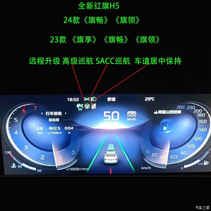 都以为有车道居中保持,实际上只有偏离预警 纠偏_红旗h5/h5经典论坛