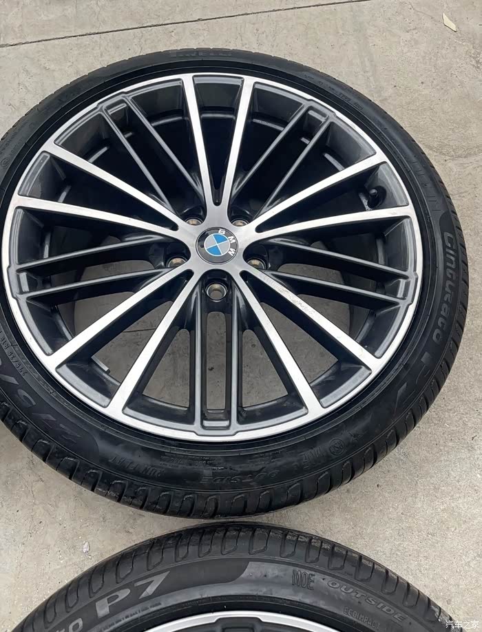 19寸宝马5系530原厂轮毂轮胎一套,喜欢的来