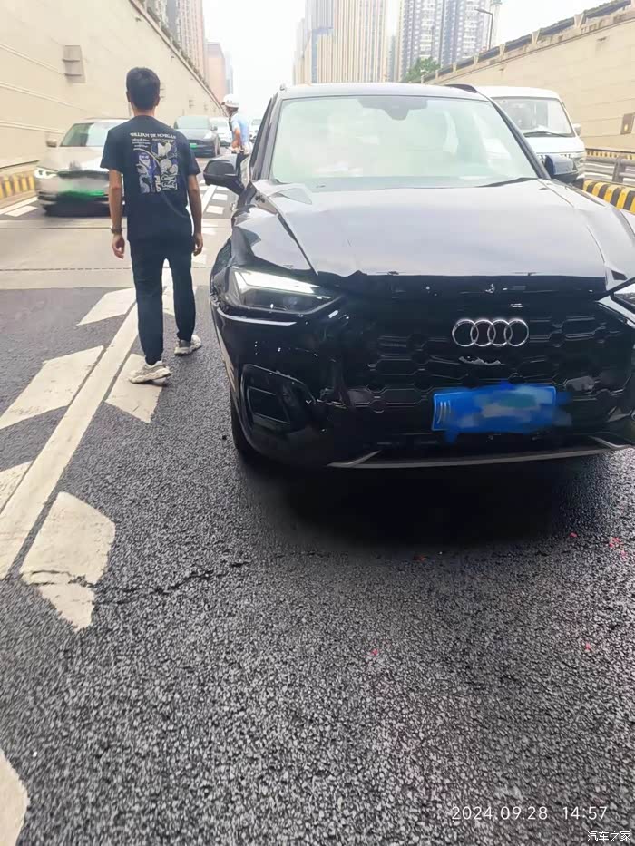 【图】追尾了!走全损还是维修?_奥迪q5/q5l论坛_汽车之家论坛