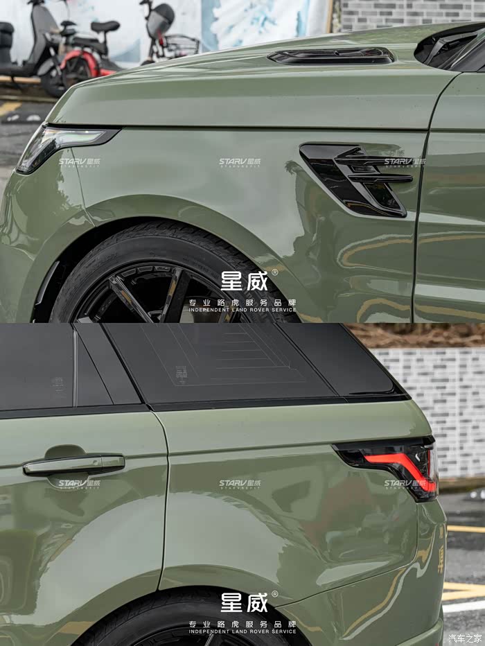 【图】路虎揽运装贴军绿色改色膜!_揽胜运动版论坛_汽车之家论坛