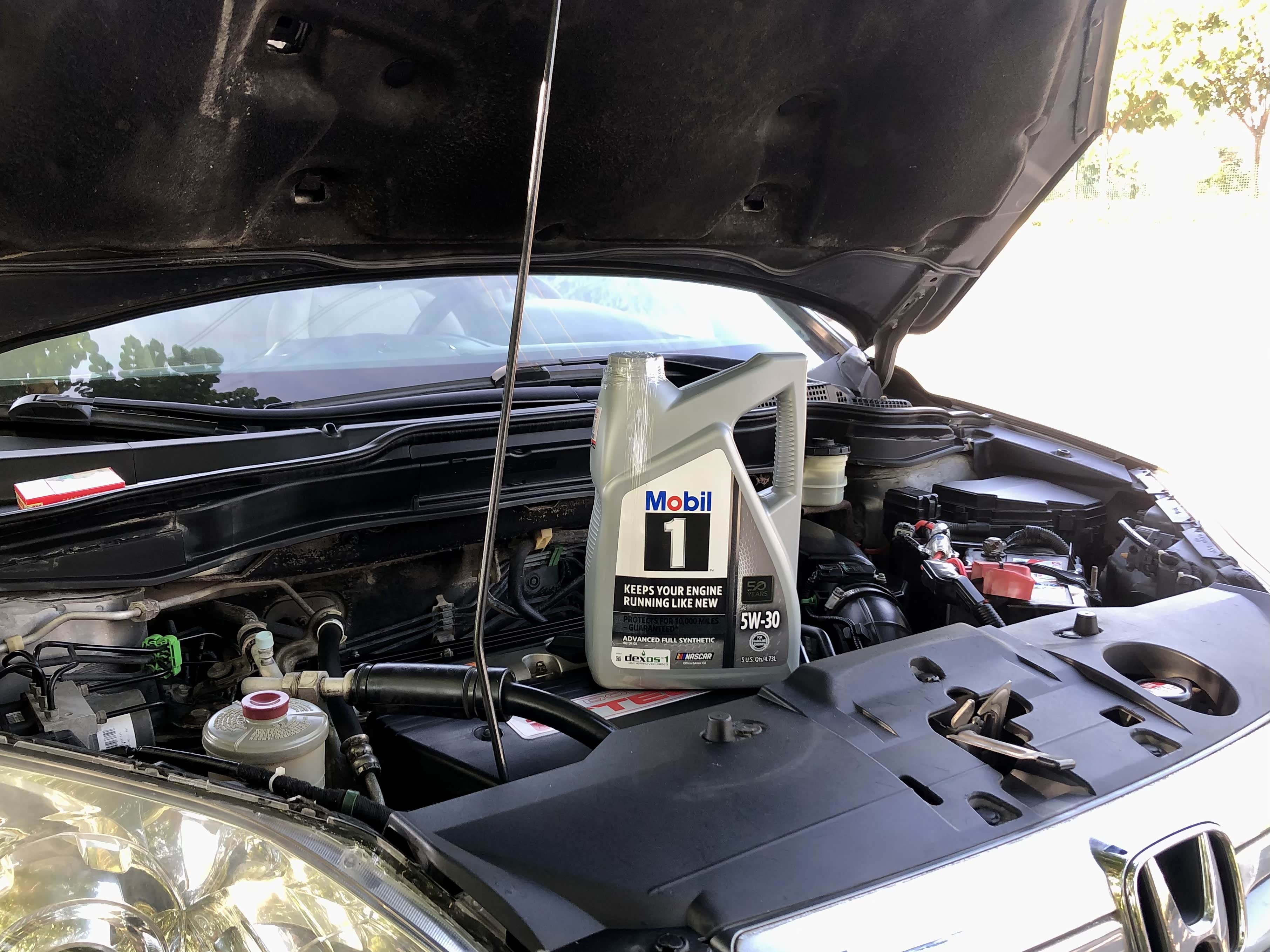 16岁本田三代crv保养之美版美孚银美5w30