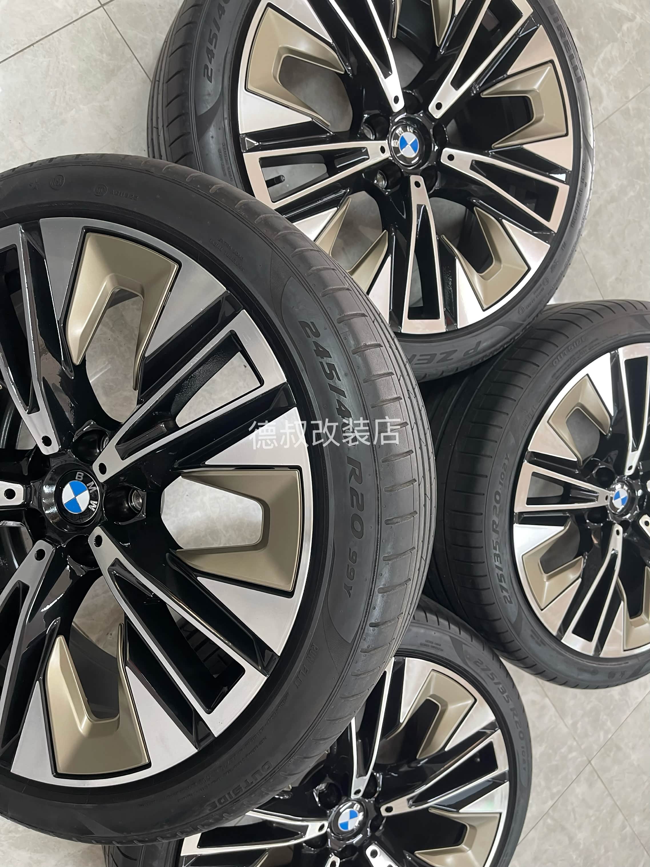 20寸宝马5系原厂轮毂带胎一套 适配530,5系,7系等车型
