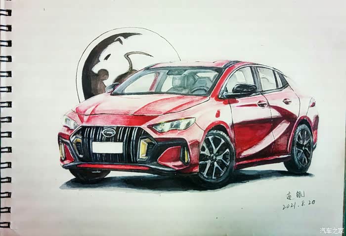 【图】#引爆中国速度# 手绘加实评热门轿跑-传祺影豹_影豹论坛_汽车之