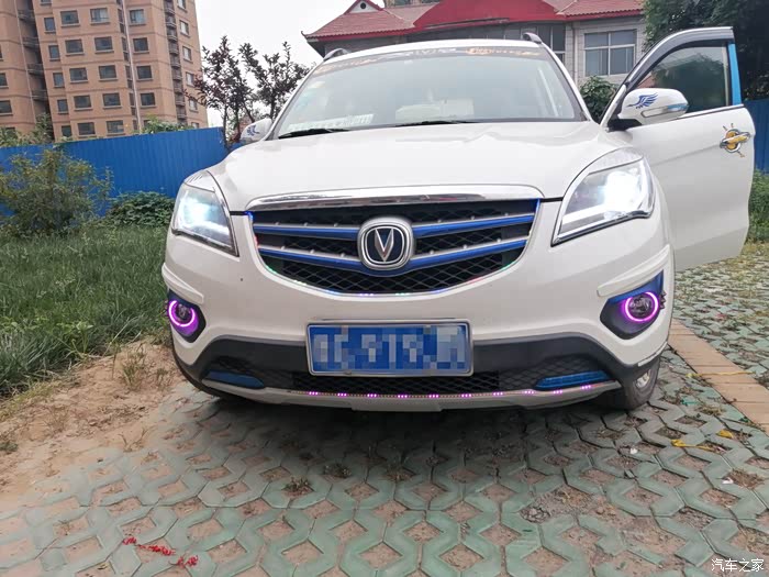 【图】爱改装,加装前杠粉紫灯!_长安cs35论坛_汽车之家论坛