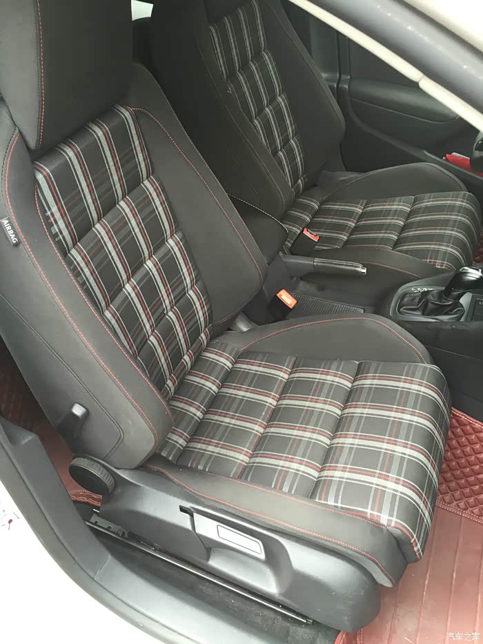 高尔夫6换装gti苏格兰格子布座椅.r20盘子