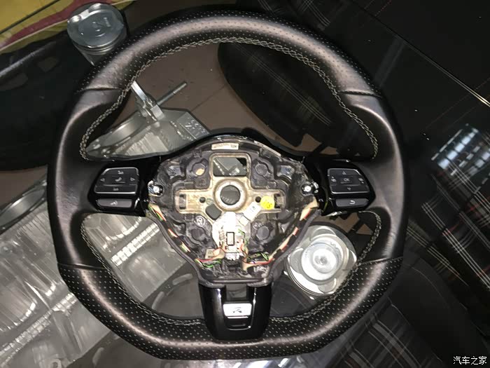 高尔夫6换装gti苏格兰格子布座椅r20盘子