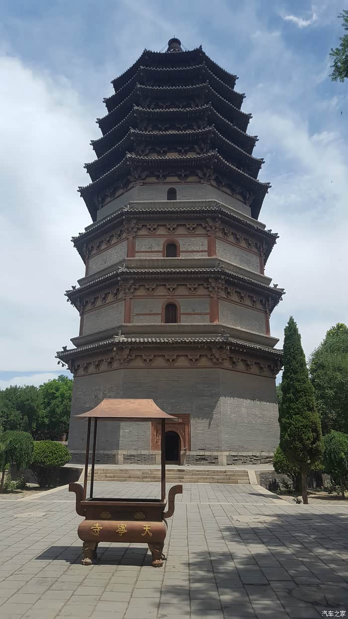 石家庄cs35车友会正定四古塔之一天宁寺里的凌霄塔
