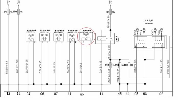 长安cs35碳罐电磁阀电路开路