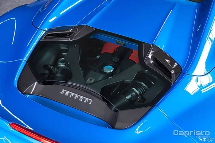 488spider透明发动机舱盖
