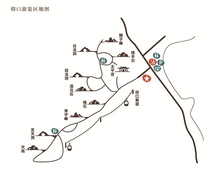 崂山北九水风景区路线图片