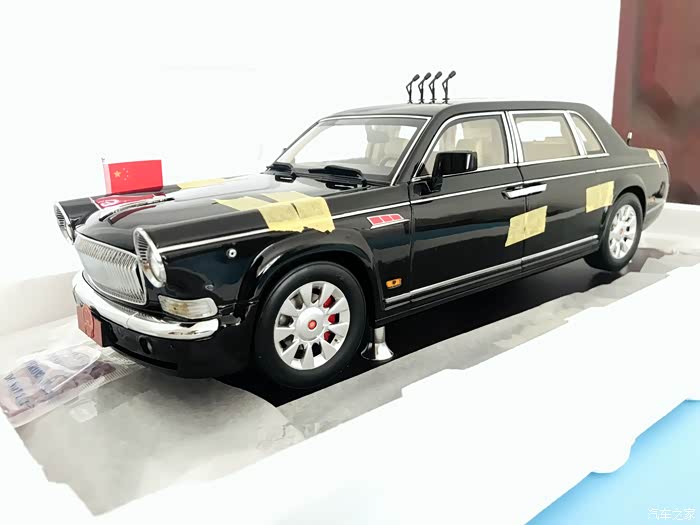 家家众测红旗ca7600j检阅车118合金车模测评