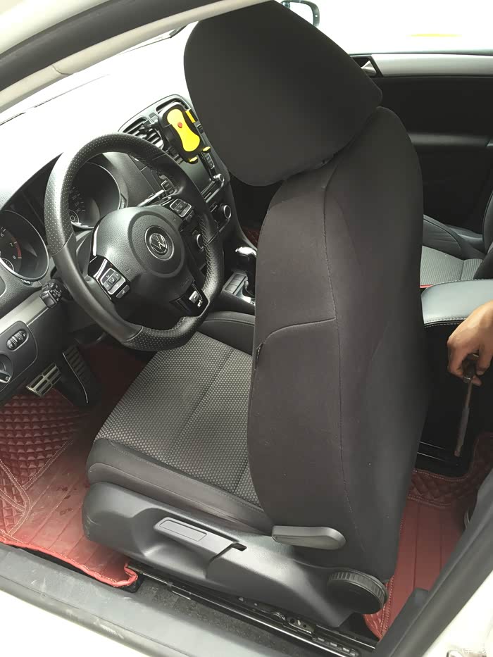 高尔夫6换装gti苏格兰格子布座椅r20盘子