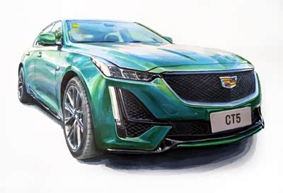 【手绘汽车】 ct5 之 绿色出行_凯迪拉克ct5论坛_手机汽车之家