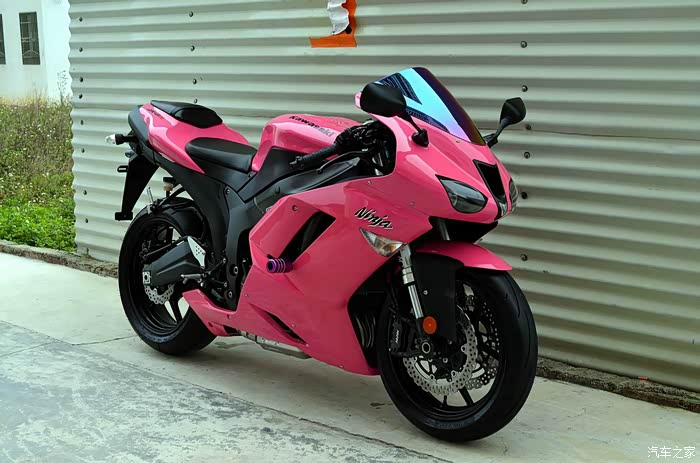 【图】粉红色的川崎zx-6r 给大家欣赏_川崎摩托车论坛_汽车之家论坛