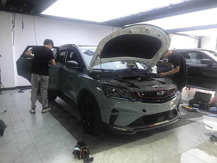 魔都缤越mbc车友会改色水泥灰真实案例