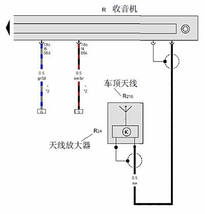 收音机内置天线接线图图片