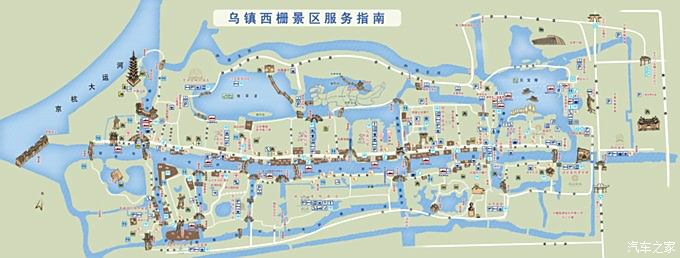 乌镇西栅地图高清版图片